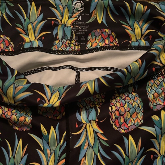 Feed Me Fight Me Pineapple Capri leggings. - Picture 2 of 3